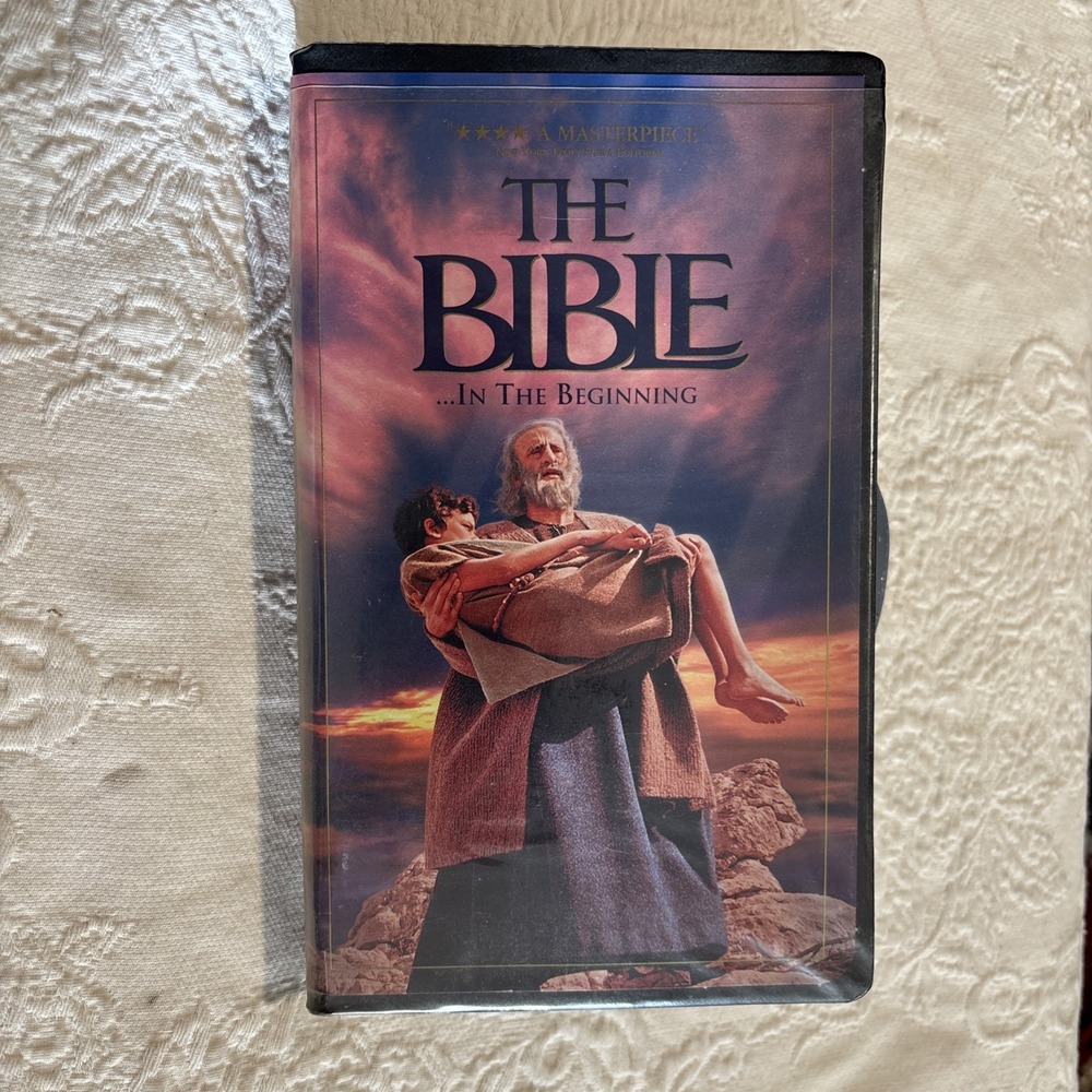 The Bible In the Beginning VHS VCR Tape  Vintage Clamshell Case